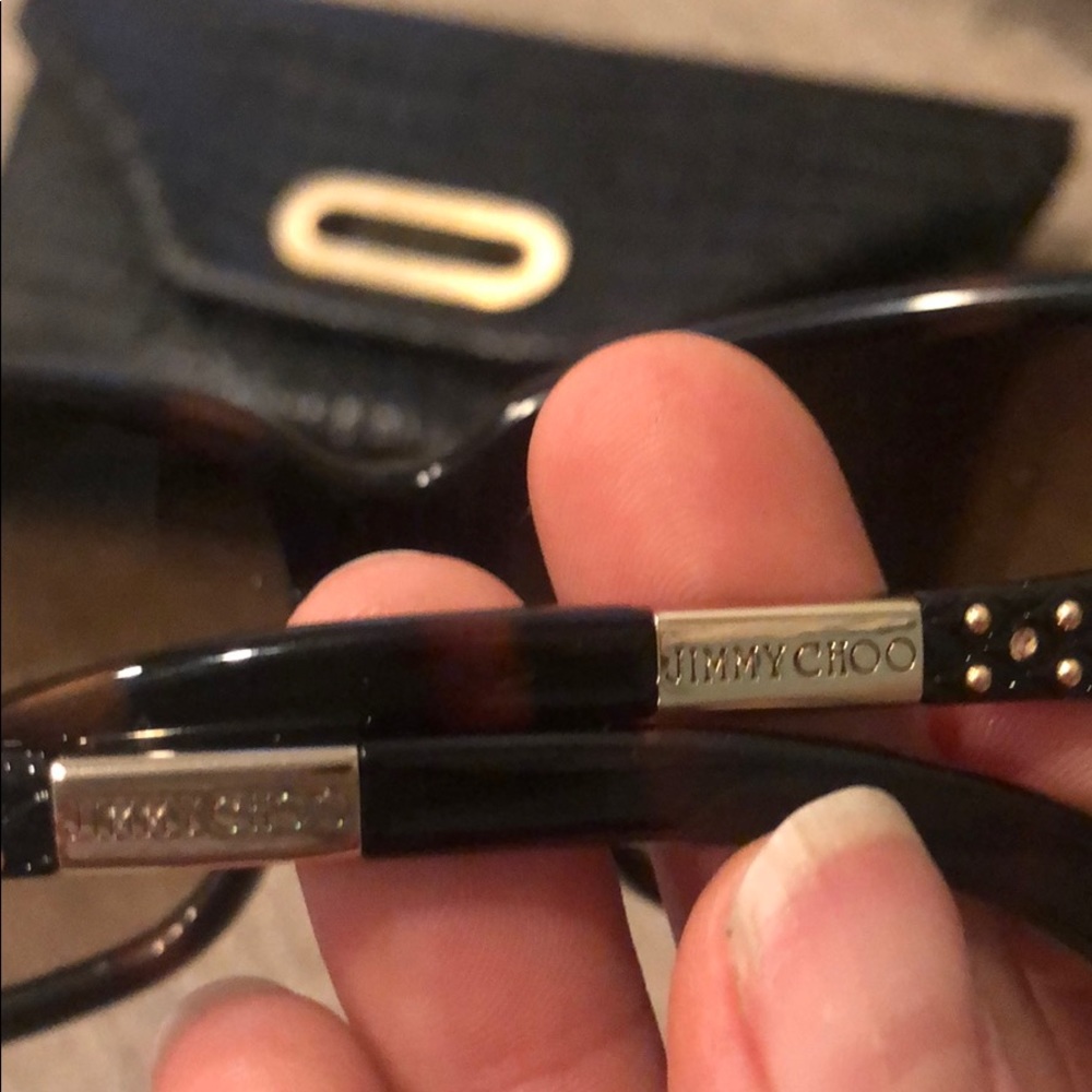 Jimmy Choo tortoise shell sunglasses with crystal - Picture 4 of 8